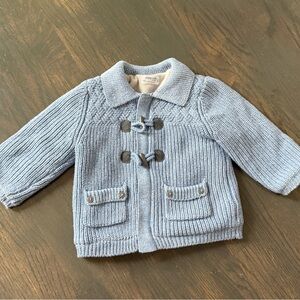 Mayoral Blue Knit Cardigan with Toggle Buttons